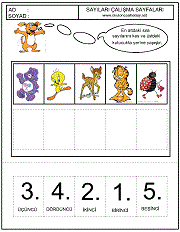 okul öncesi sıra kavramı eşleştirme çalışmaları